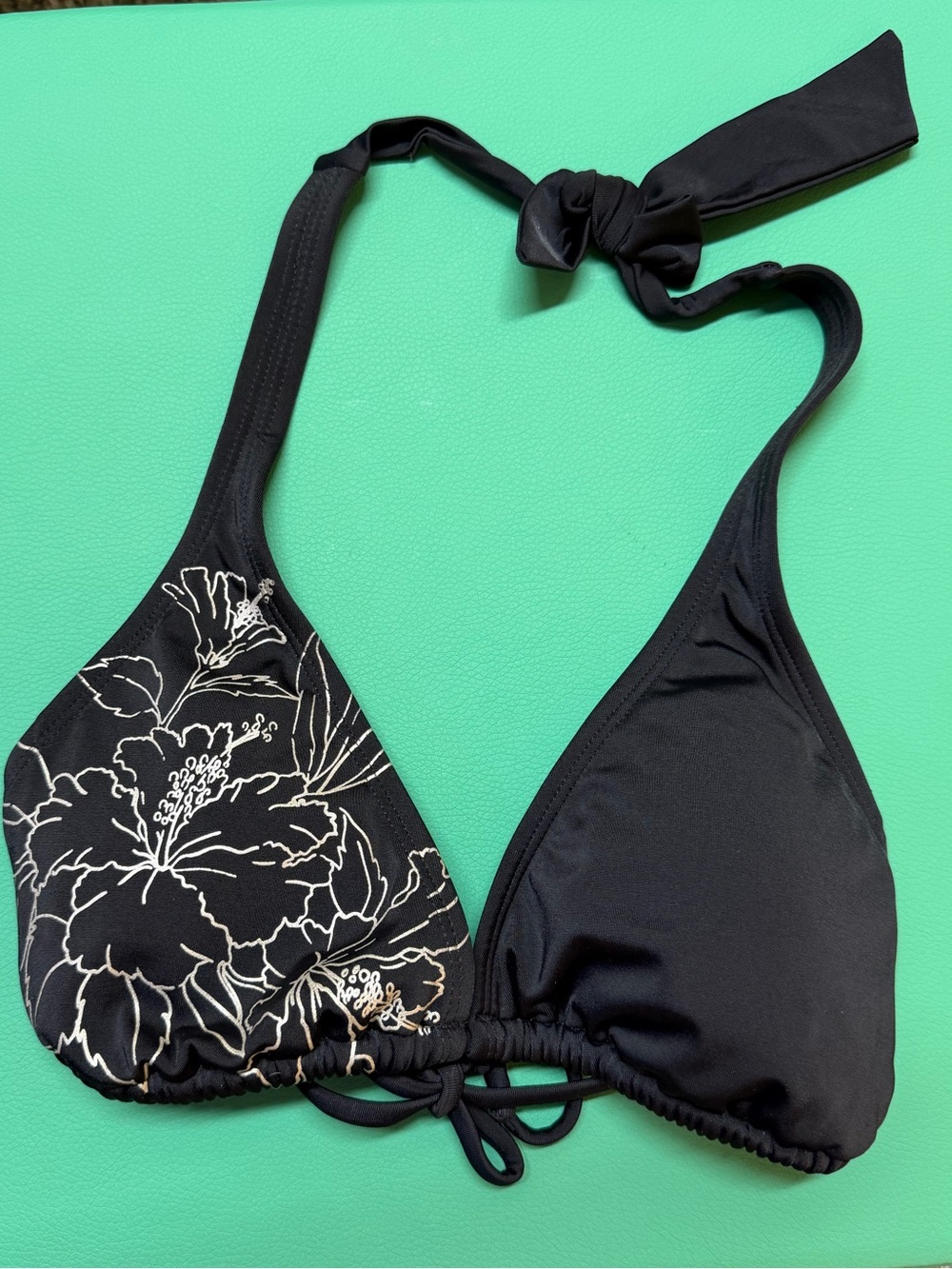 Billabong Black Floral Tie-Halter Bikini - Picture 4 of 5